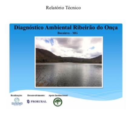 Caracterização e Diagnostico Ambiental Ribeirão do Onça – Bocaiuva MG (Bacia do Vale Jequitinhonha)